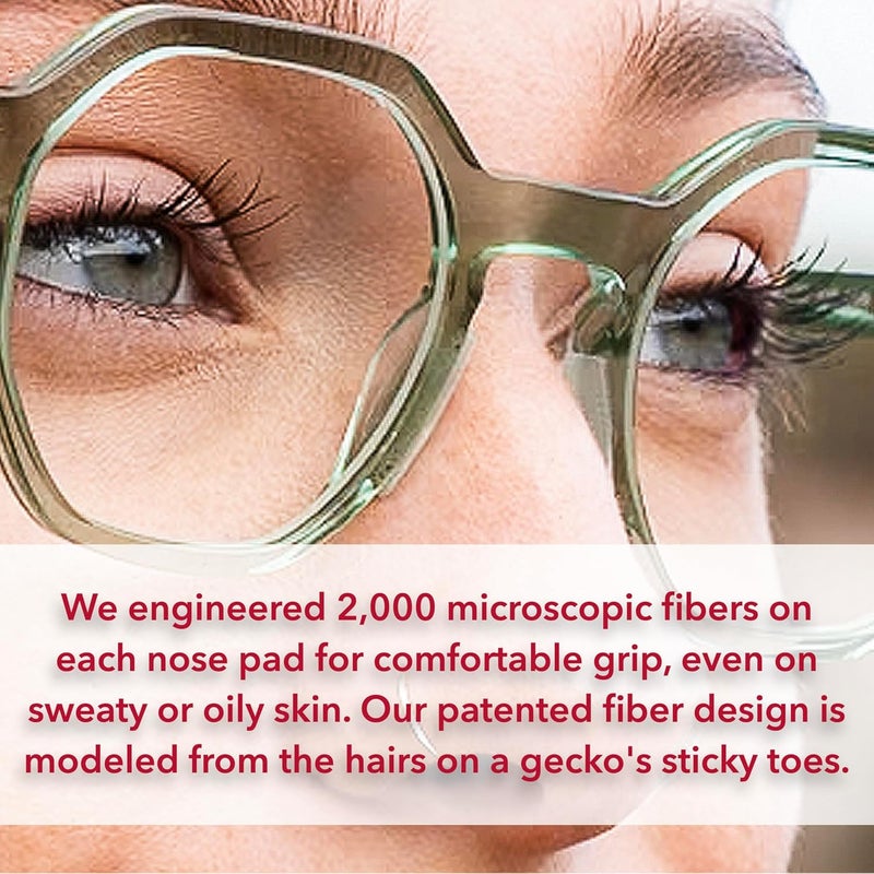 Setex Store Gecko Grip 1.8mm Thick Anti Slip Eyeglass Nose Pads, (5 Black Pair) USA Made, 2500 Innovative Microstructured Fibers per Nose Pad, 1.8mm x 7mm x 16mm - Image 4